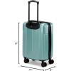 imageMarc New York Horizon 21quot Upright Luggage Black Carry OnCool Mint