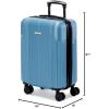 imageMarc New York Horizon 21quot Upright Luggage Black Carry OnStone Blue