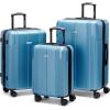 imageMarc New York Horizon 21quot Upright Luggage Black Carry OnStone Blue