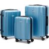 imageMarc New York Horizon 21quot Upright Luggage Black Carry OnStone Blue