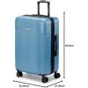 imageMarc New York Horizon 25quot Upright Luggage Lupin MediumStone Blue