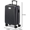 imageMarc New York Lotus 21quot Upright Luggage Black Carry OnBlack