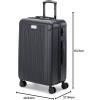 imageMarc New York Lotus 25quot Upright Luggage Blue Steel MediumBlack