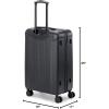 imageMarc New York Lotus 25quot Upright Luggage Blue Steel MediumBlack