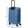 imageMarc New York Lotus 25quot Upright Luggage Blue Steel MediumBlue Steel
