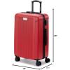imageMarc New York Lotus 25quot Upright Luggage Blue Steel MediumFlame