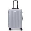 imageMarc New York Lotus 25quot Upright Luggage Blue Steel MediumSilver