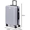 imageMarc New York Lotus 25quot Upright Luggage Blue Steel MediumSilver