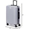 imageMarc New York Lotus 25quot Upright Luggage Blue Steel MediumSilver