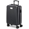 imageMarc New York Lotus 21quot Upright Luggage Black Carry OnBlack