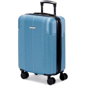 imageMarc New York Horizon 21quot Upright Luggage Black Carry OnStone Blue