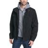 imageLevis Mens Washed Cotton Hooded Military Jacket Regular ampamp Big ampamp Tall SizesBlackSherpa Lined