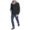 imageLevis Mens Washed Cotton Hooded Military Jacket Regular ampamp Big ampamp Tall SizesBlackSherpa Lined