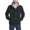 imageLevis Mens Washed Cotton Hooded Military Jacket Regular ampamp Big ampamp Tall SizesBlackSherpa Lined