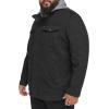 imageLevis Mens Washed Cotton Hooded Military Jacket Regular ampamp Big ampamp Tall SizesBlackSherpa Lined