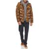 imageLevis Mens Washed Cotton Hooded Military Jacket Regular ampamp Big ampamp Tall SizesBrown CamoSherpa Lined