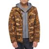 imageLevis Mens Washed Cotton Hooded Military Jacket Regular ampamp Big ampamp Tall SizesBrown CamoSherpa Lined
