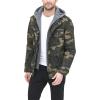 imageLevis Mens Washed Cotton Hooded Military Jacket Regular ampamp Big ampamp Tall SizesCamoQuilted Lining