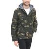 imageLevis Mens Washed Cotton Hooded Military Jacket Regular ampamp Big ampamp Tall SizesCamoSherpa Lined