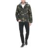imageLevis Mens Washed Cotton Hooded Military Jacket Regular ampamp Big ampamp Tall SizesCamoSherpa Lined