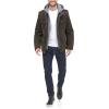 imageLevis Mens Washed Cotton Hooded Military Jacket Regular ampamp Big ampamp Tall SizesDark BrownQuilted Lining