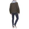 imageLevis Mens Washed Cotton Hooded Military Jacket Regular ampamp Big ampamp Tall SizesDark BrownQuilted Lining