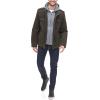 imageLevis Mens Washed Cotton Hooded Military Jacket Regular ampamp Big ampamp Tall SizesDark BrownQuilted Lining