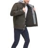 imageLevis Mens Washed Cotton Hooded Military Jacket Regular ampamp Big ampamp Tall SizesDark BrownQuilted Lining