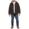 imageLevis Mens Washed Cotton Hooded Military Jacket Regular ampamp Big ampamp Tall SizesDark BrownSherpa Lined