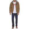 imageLevis Mens Washed Cotton Hooded Military Jacket Regular ampamp Big ampamp Tall SizesKhakiSherpa Lined