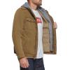 imageLevis Mens Washed Cotton Hooded Military Jacket Regular ampamp Big ampamp Tall SizesKhakiSherpa Lined