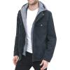 imageLevis Mens Washed Cotton Hooded Military Jacket Regular ampamp Big ampamp Tall SizesNavySherpa Lined