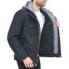 imageLevis Mens Washed Cotton Hooded Military Jacket Regular ampamp Big ampamp Tall SizesNavySherpa Lined