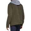 imageLevis Mens Washed Cotton Hooded Military Jacket Regular ampamp Big ampamp Tall SizesOliveSherpa Lined