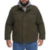 imageLevis Mens Washed Cotton Hooded Military Jacket Regular ampamp Big ampamp Tall SizesOliveSherpa Lined