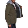 imageLevis Mens Washed Cotton Hooded Military Jacket Regular ampamp Big ampamp Tall SizesOliveSherpa Lined