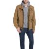 imageLevis Mens Washed Cotton Hooded Military Jacket Regular ampamp Big ampamp Tall SizesWorker BrownQuilted Lining