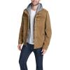 imageLevis Mens Washed Cotton Hooded Military Jacket Regular ampamp Big ampamp Tall SizesWorker BrownQuilted Lining