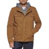 imageLevis Mens Washed Cotton Hooded Military Jacket Regular ampamp Big ampamp Tall SizesWorker BrownSherpa Lined
