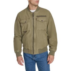 imageLevis Flight Satin Bomber JacketLight Olive Cotton