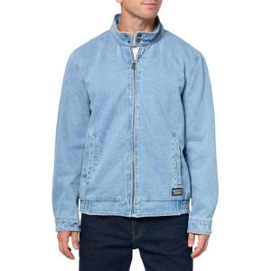 imageLevis Mens Cotton Canvas Harrington JacketLight Wash Denim