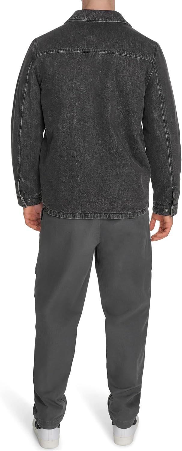 imageLevis mens 2chest Pocket Workwear ShacketBlack Wash Denim Filled