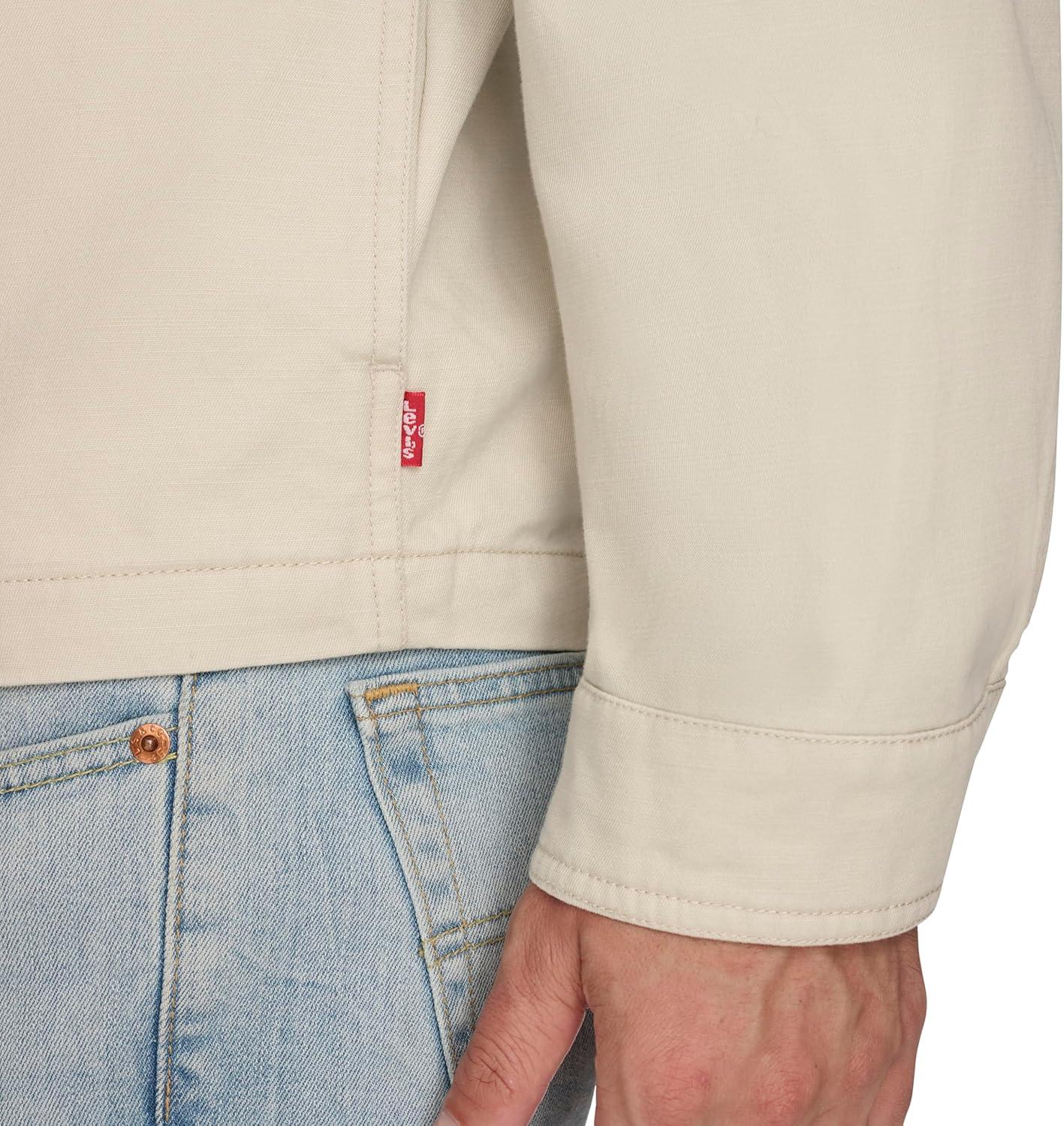imageLevis mens 2chest Pocket Workwear ShacketCream Rookie Slub