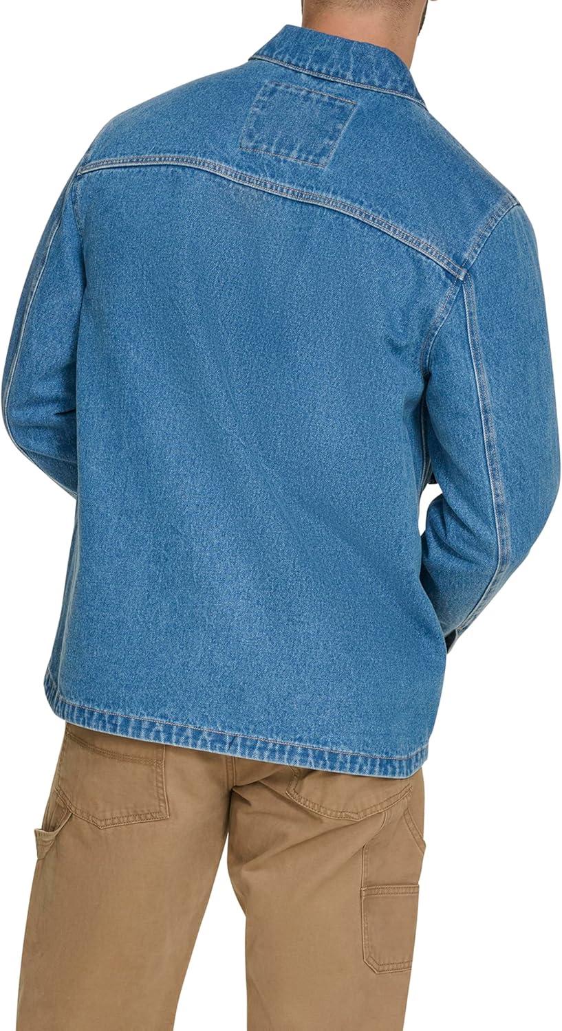 imageLevis mens 2chest Pocket Workwear ShacketMedium Wash Denim