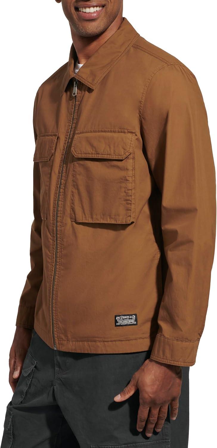 imageLevis mens 2chest Pocket Workwear ShacketWorker Brown
