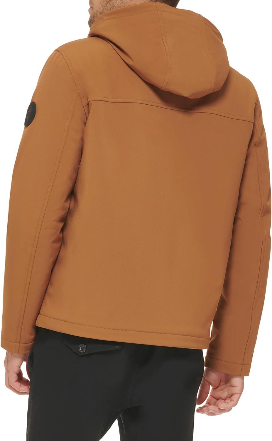 imageLevis mens Soft Shell Two Pocket Hooded Trucker JacketBrown