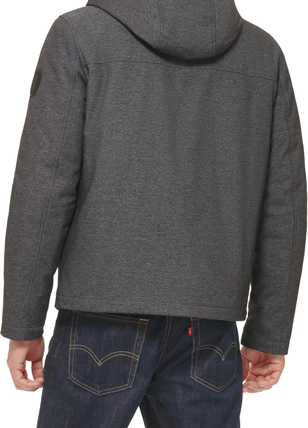 imageLevis mens Soft Shell Two Pocket Hooded Trucker JacketGraphite