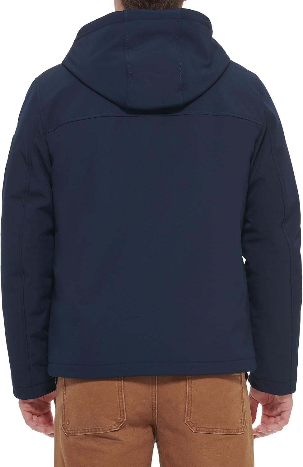 imageLevis mens Soft Shell Two Pocket Hooded Trucker JacketMidnight