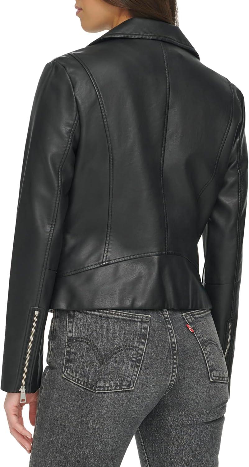 imageLevis womens Vegan Leather 538 Moto Jacket Regular ampamp Plus SizeBlack