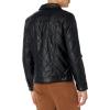 imageLevis Mens Faux Leather Classic Trucker JacketBlack Diamond Quilted